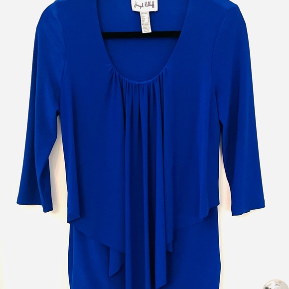 Joseph Ribkoff Royal blue pleated tunic - Picture 5 of 10